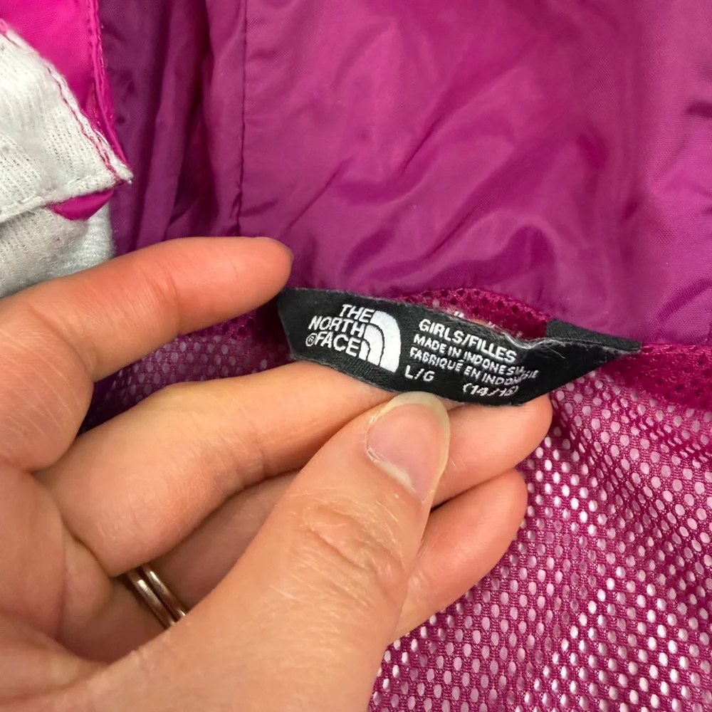 North‎ Face Kids Pink Windbreaker Jacket